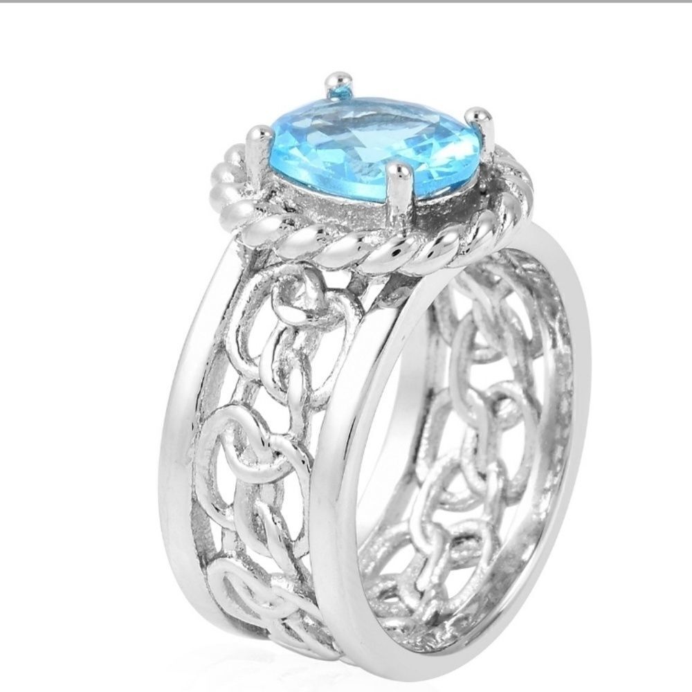 Blue Topaz Ring - Picture 4 of 8